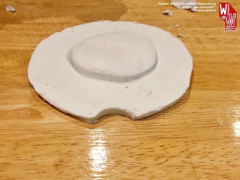 Deko-Eule mit LED-Beleuchtung - Bauanleitung zum Selberbauen - 1-2-do