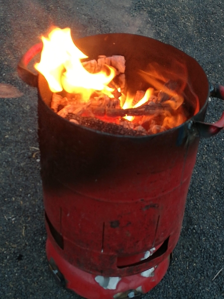 Feuertonne kleine Schweißübung Bauanleitung zum Selberbauen 12