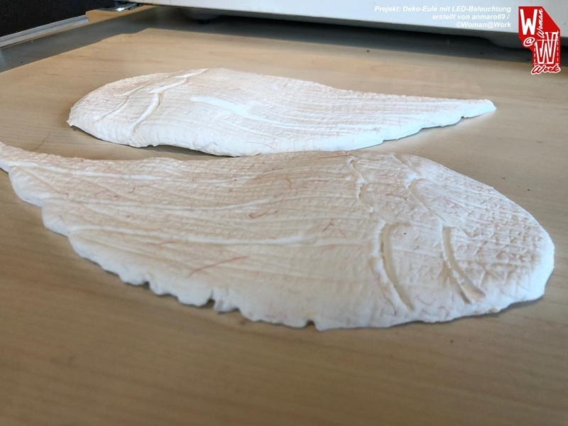 Deko-Eule mit LED-Beleuchtung - Bauanleitung zum Selberbauen - 1-2-do