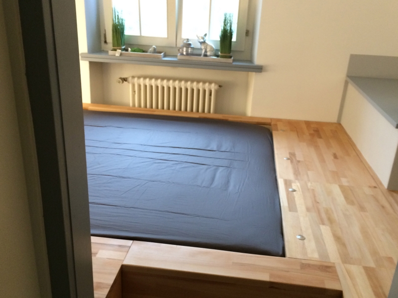 Das Schlafzimmer hinter der Geheimtür - Podestbett - Bauanleitung zum