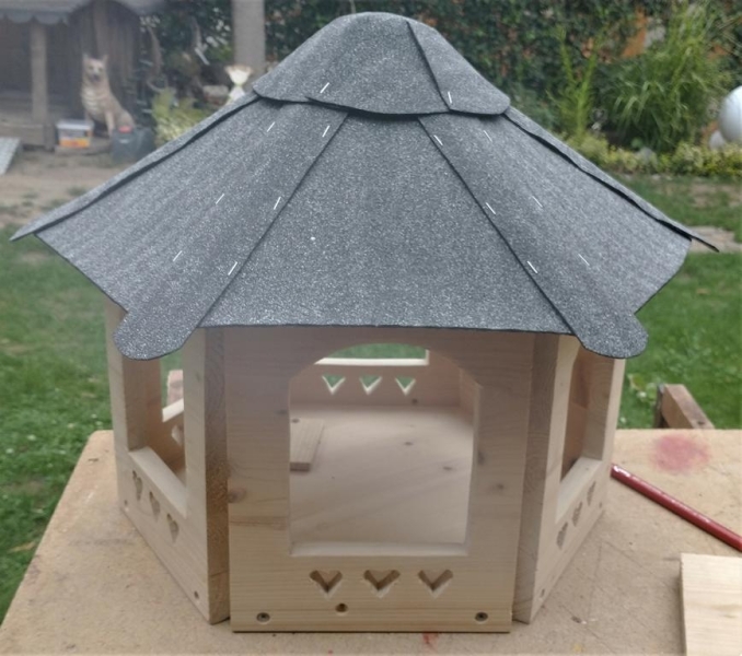 Sechseck Vogelfutterhaus Bauanleitung zum Selberbauen