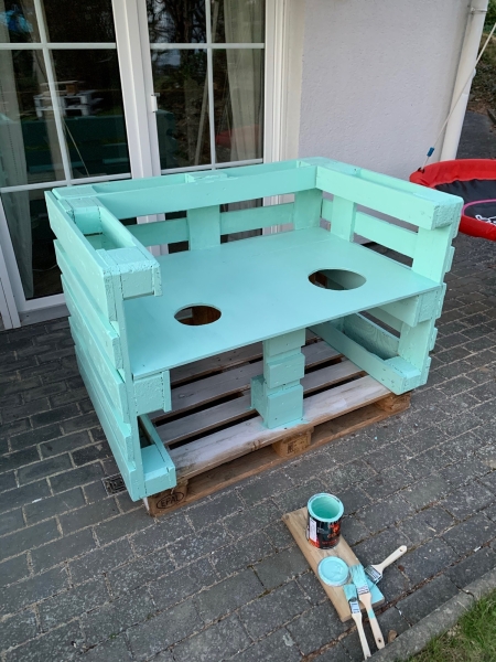 Matschküche aus Europaletten DIY - Bauanleitung zum Selberbauen - 1-2