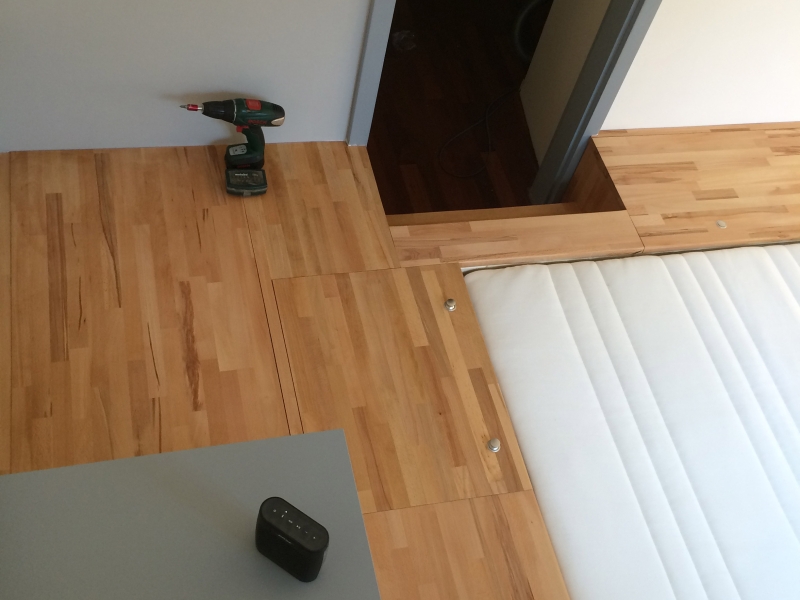 Das Schlafzimmer hinter der Geheimtür - Podestbett - Bauanleitung zum