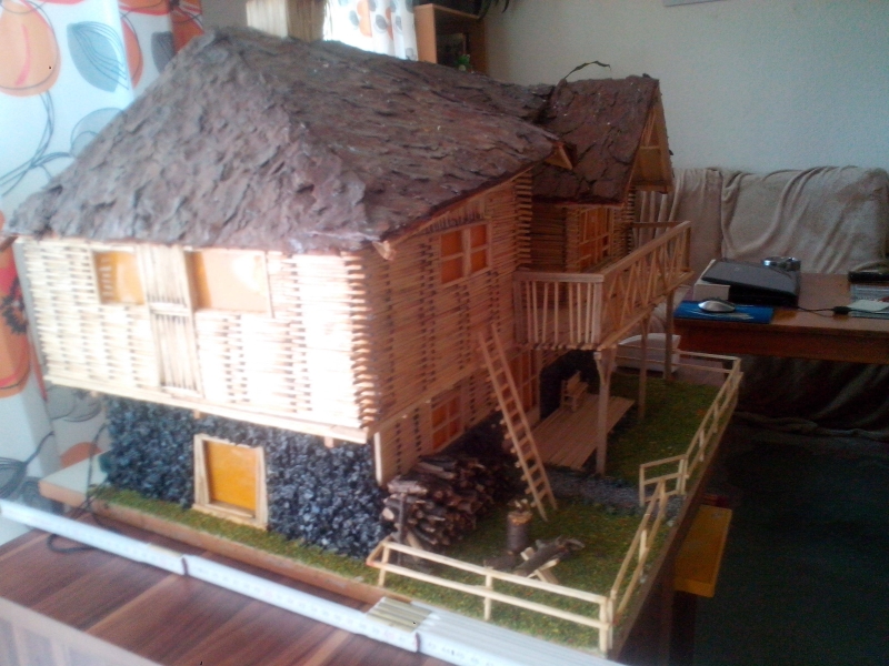 Blockhaus aus Streichhölzern - Bauanleitung zum Selberbauen - 1-2-do