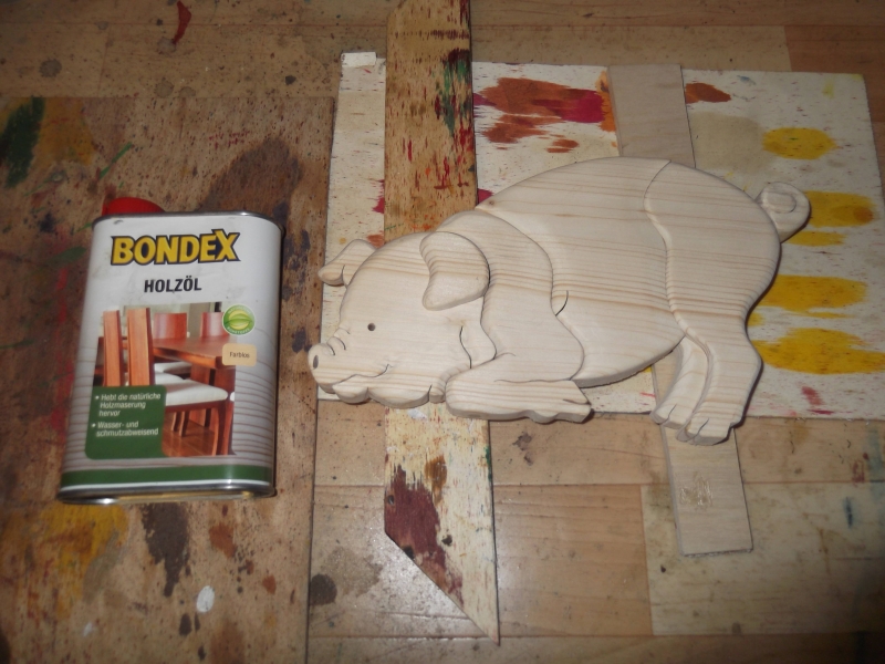 Holztier - Schwein - Bauanleitung zum Selberbauen - 1-2-do.com - Deine