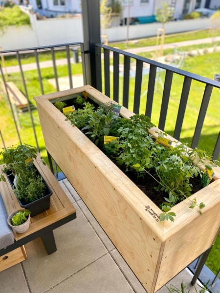 Hochbeet (Aufsatz) für den Balkon Bauanleitung zum Selberbauen 12
