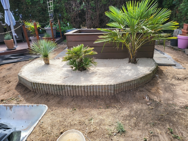 Palmenstrand im heimischen Garten Bauanleitung zum Selberbauen 12