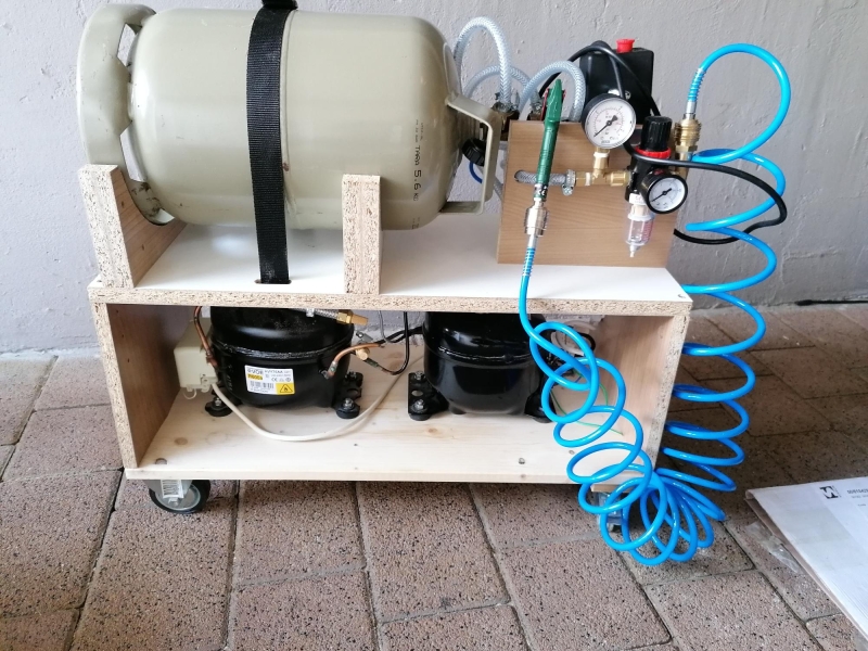 Kühlschrank Druckluft Kompressor - Bauanleitung zum Selberbauen - 1-2