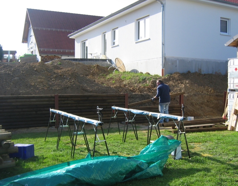 Holz Stützmauer - Bauanleitung zum Selberbauen - 1-2-do.com - Deine