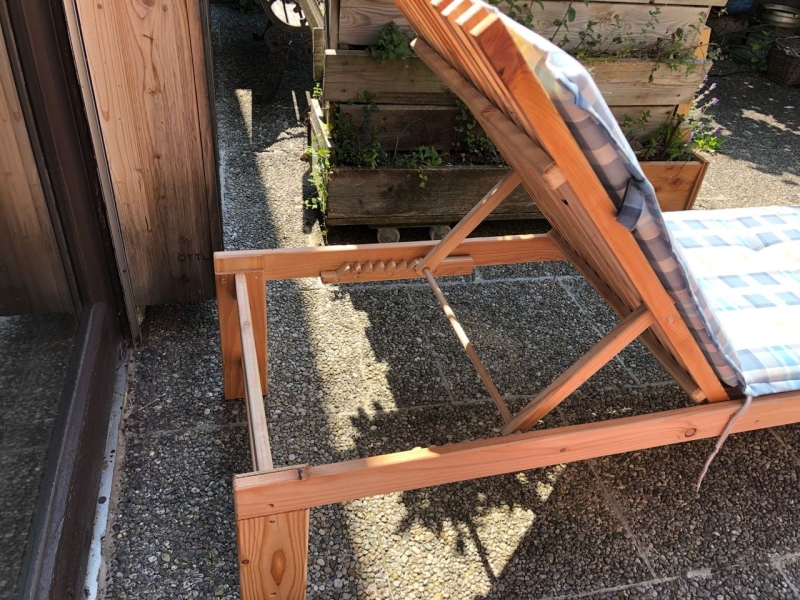 Relax Gartenliege aus Lärchenholz Bauanleitung zum Selberbauen 12
