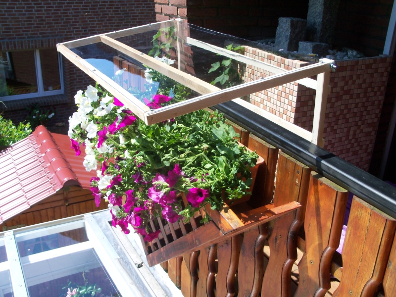 Allwetterschutz für meine Balkonblumen Bauanleitung zum Selberbauen