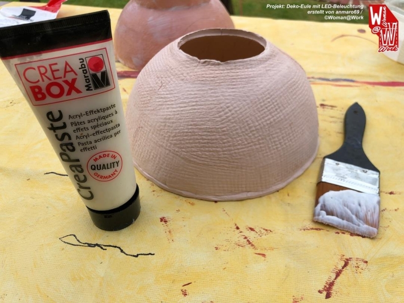 Deko-Eule mit LED-Beleuchtung - Bauanleitung zum Selberbauen - 1-2-do