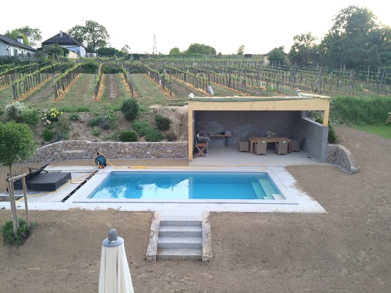 Poolhaus / Pooldach und Grillecke Bauanleitung zum Selberbauen 12