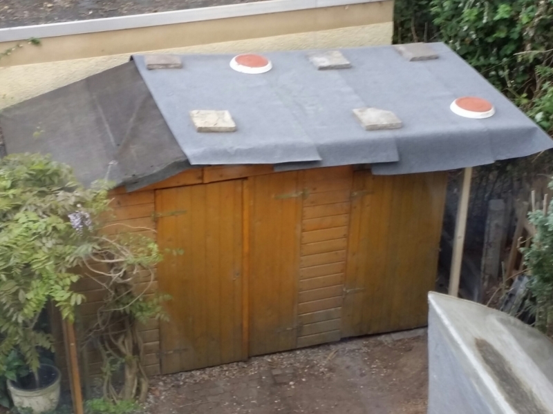 Gartenhütte, Schuppen Dach erneuern und verlängern Bauanleitung zum