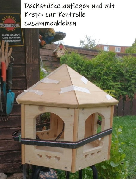 Sechseck Vogelfutterhaus Bauanleitung zum Selberbauen