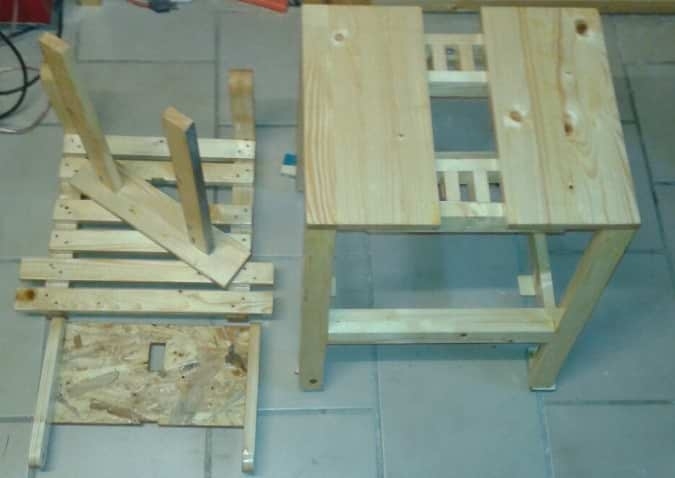 Hocker, Trittleiter und Stütze für den Werkraum - Bauanleitung zum