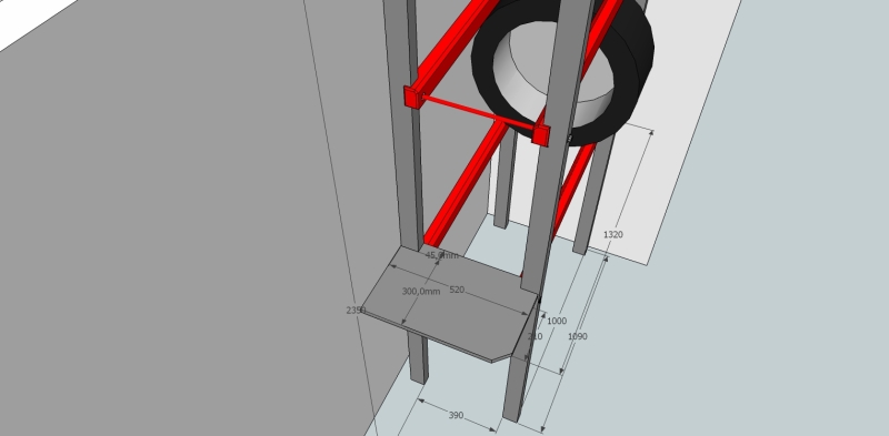 Reifenregal, platzsparende Lagerung der Sommer- bzw. Winterräder