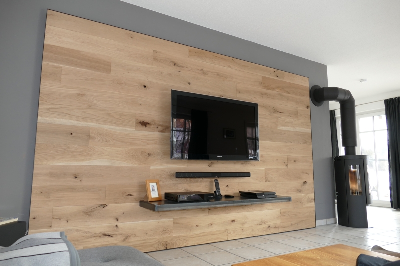 Hifi Wand aus Eichenholz - Bauanleitung zum Selberbauen - 1-2-do.com