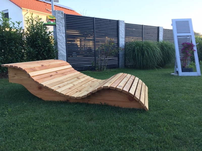 DIY Gartenliege aus Holz Bauanleitung zum Selberbauen
