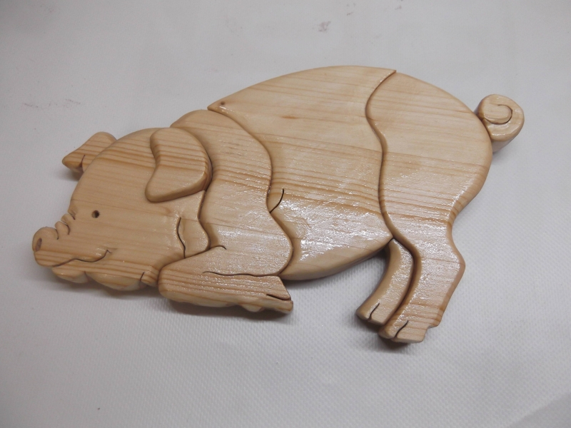 Holztier - Schwein - Bauanleitung zum Selberbauen - 1-2-do.com - Deine