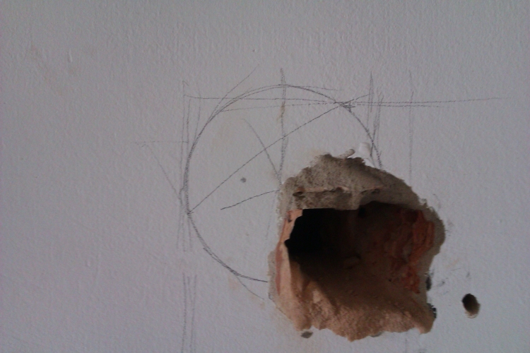 Loch in die Wand ..Kaminofenanschluss. - Bauanleitung zum Selberbauen - 1-2-do.com - Deine