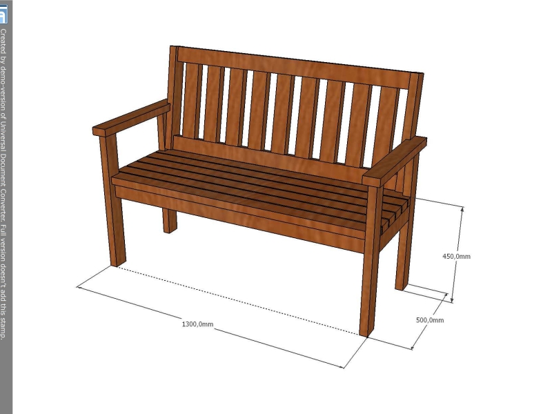 gartenbank holz bauanleitung, einfache gartenbank 130 cm aus douglasie - bauanleitung zum, Design ideen