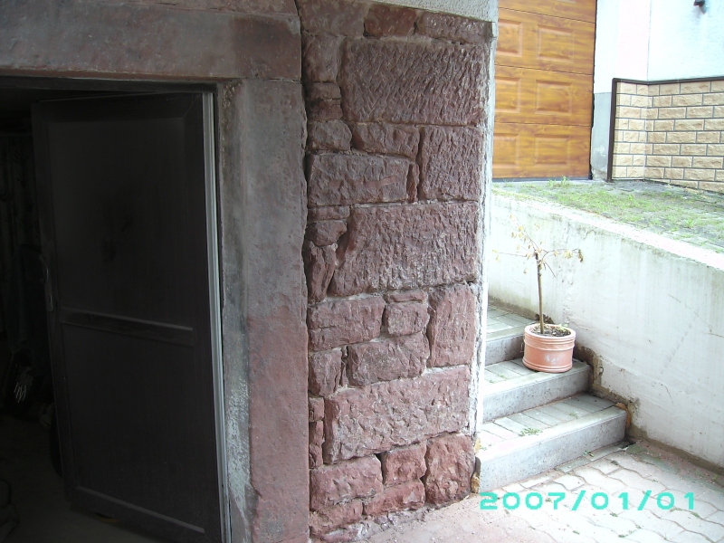 Freilegung Sandstein-Kellermauer - Bauanleitung zum Selberbauen - 1-2