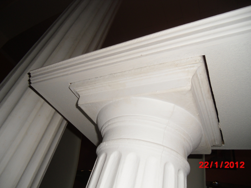 Sturz mediterran verkleiden mit Säulen - Bauanleitung zum Selberbauen