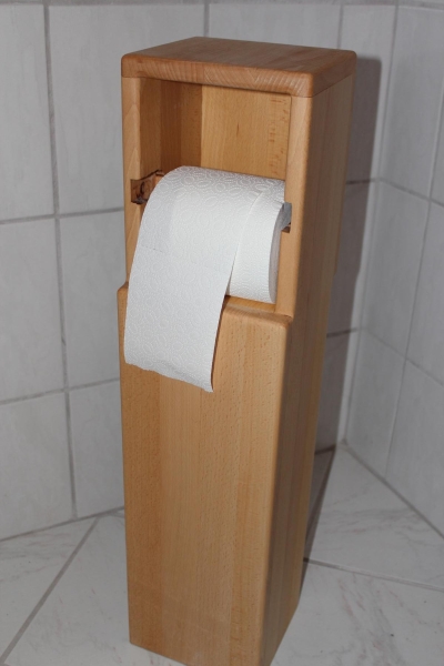 Klopapierrollenhalter aus Buchenholz - Bauanleitung zum Selberbauen - 1