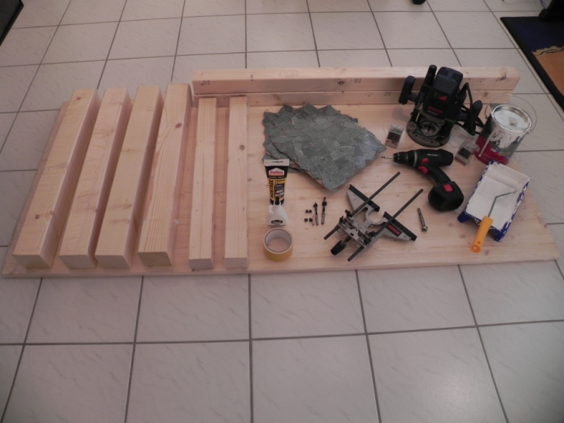 Gartentisch mit Flieseneinlage - Bauanleitung zum Selberbauen - 1-2-do