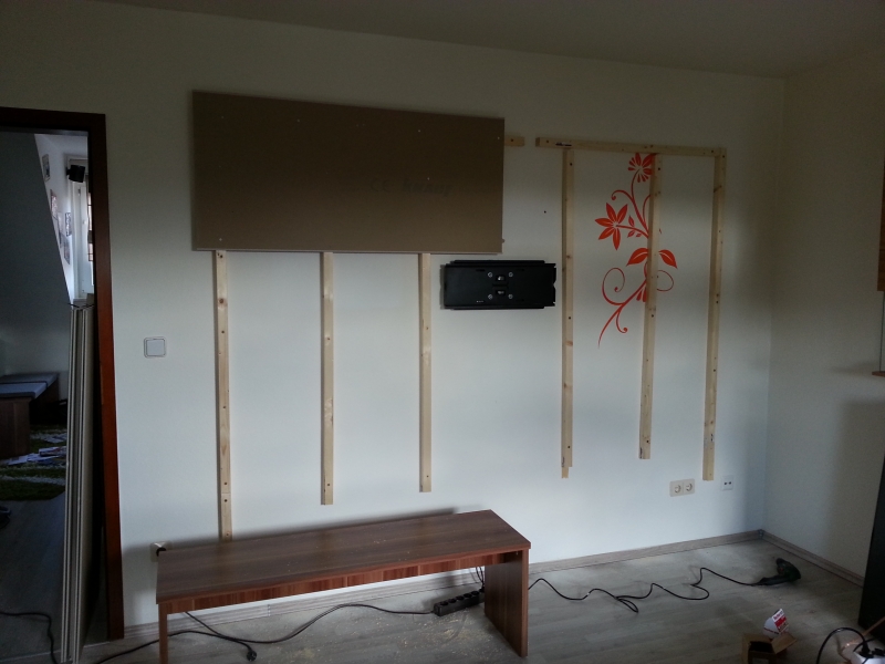 tv wand selber bauen ideen, wohnwand / tv wand selbst gebaut - teil 1 - bauanleitung zum, Design ideen