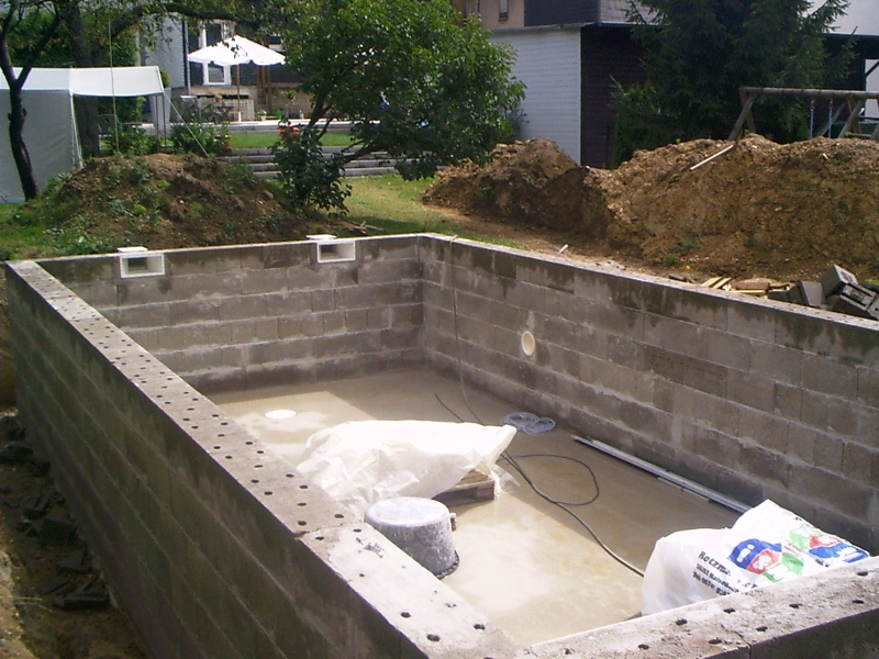 Schwimmbad / Aussenpool selber bauen Bauanleitung zum Selberbauen 1
